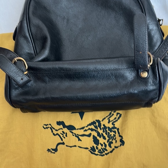 Il Bisonte Black Leather Backpack with Original Storage Bag - Picture 6 of 9